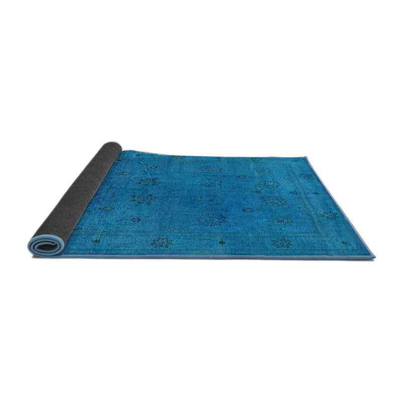 Tapis floral bleu, Rond 4 pi