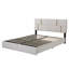Grand lit plateforme tapissier avec système de rangement hydraulique-707801065