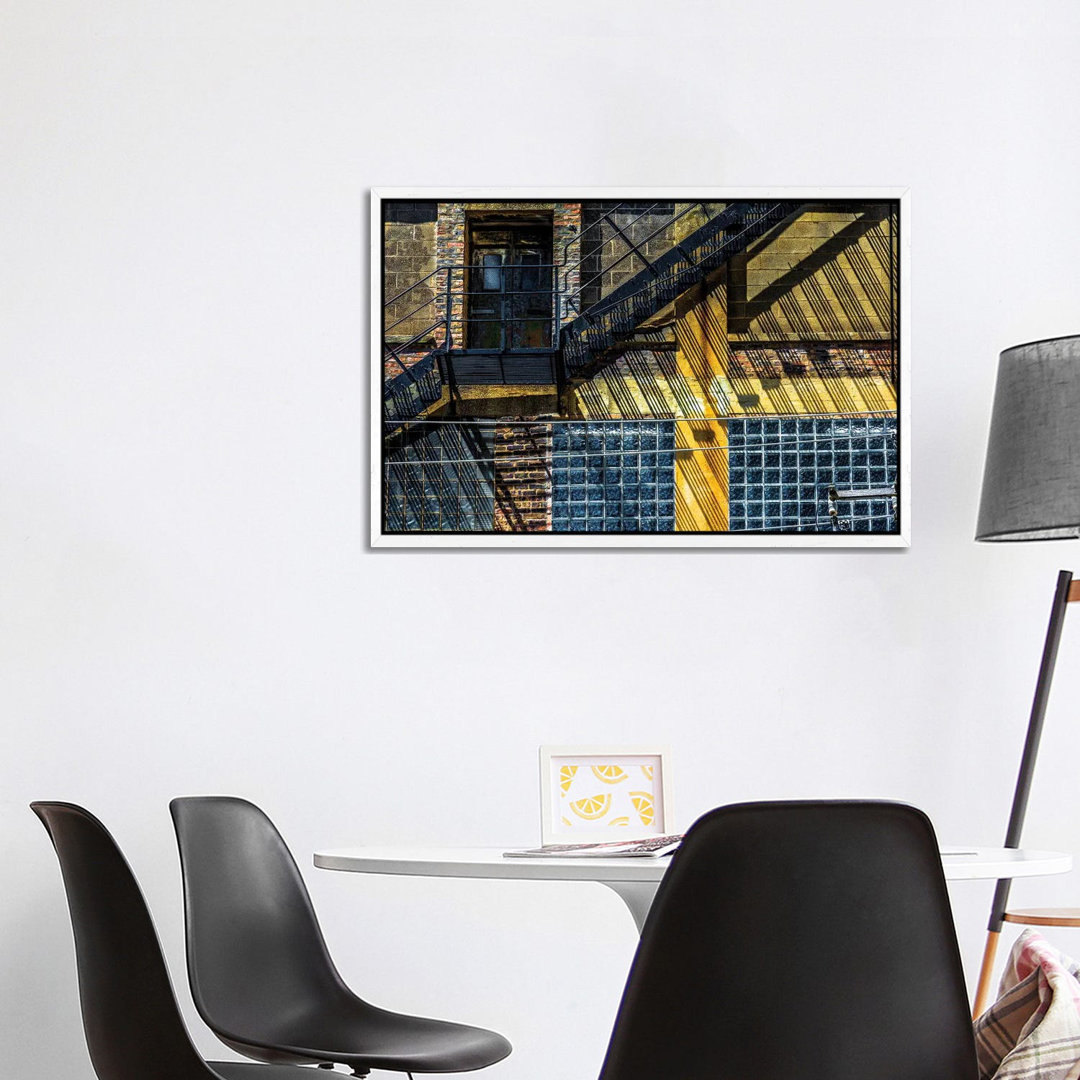 Dearborn And Maple Fire Escape by Raymond Kunst - Gallery-Wrapped Canvas Giclée