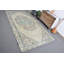 Grand tapis turc rétro vintage avec motif de médaillon antique parfait pour les espaces de salon brun / vert