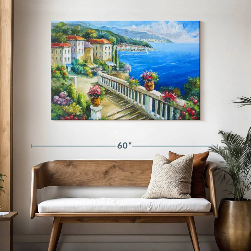 Gillard, bord de mer grec, H 32 po x l 48 po