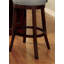 Chaises de bar 2 pièces 30 po soutenues par de riches pieds en bois foncé. Les sièges et les dossiers rembourrés en tissu offrent une assise confortable en chêne foncé / gris-405363348