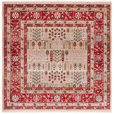 Ralph Lauren Margaux Flat Weave, Polypropylene, Red / Beige Area Rug