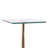 22" Tall Glass Top End Side Table