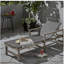 Chaise longue en bois et osier Hampton