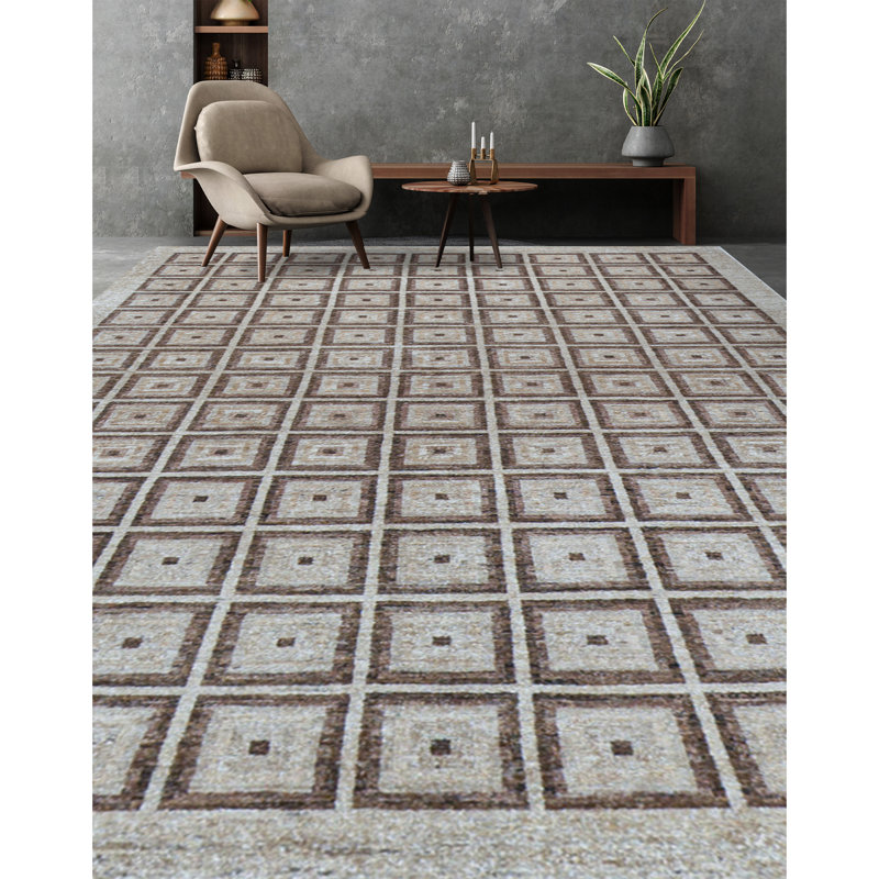 Hand-Knotted High-Quality Ivory Area Rug
