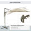 Breylee 300cm Cantilever Parasol-1171873013