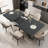 55''-70.9'' Extendable Dining Table - Hidden Storage, Farmhouse Style Space Saver, Seats 4-8 People For Dining Room/ Kitchen/ Office-487060105
