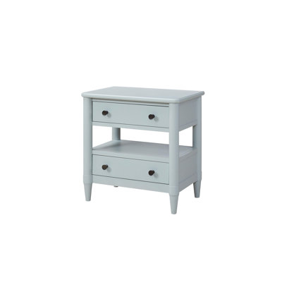 Open Nightstand Sand Finish With 2 Drawers