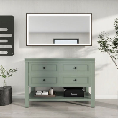 Base de meuble-lavabo double 48 po seulement, lavabo non inclus