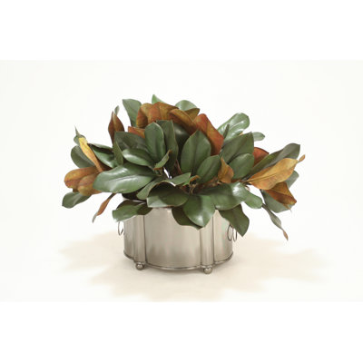 19'' Faux Foliage Plant in Metal Planter