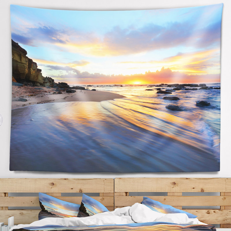 Tapisserie «Seascape Exotic Seashore Sunrise» Australie, H 50 po x l 60 po