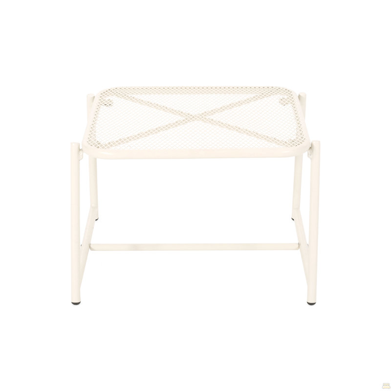 Side Table, 13.25" H x 19.5" W x 18" D, Matte White