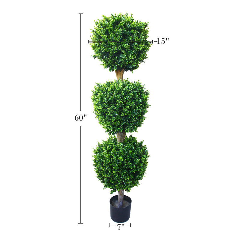 152.4cm Faux Boxwood Tree in Pot