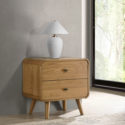 2-Drawer Bedroom Nightstand, Bedside Nightstand Table