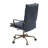Tinzud Gray Leather Office Chair