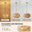 Lustre en rotin pour luminaire de salle à manger
