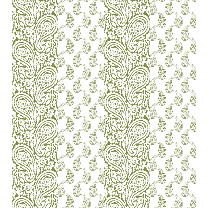 Lorenzo Castillo V Matueca Paisley Wallpaper Roll by Gaston Y Daniela, Verde