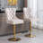 Baldock 2PC Swivel Adjustable Height Barstools,Modern Upholstered Stools with Tufted Back-230419728