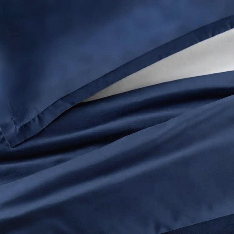 Housse de couette bleu marine très grande, respirante et confortable, adaptée à différents types de lits