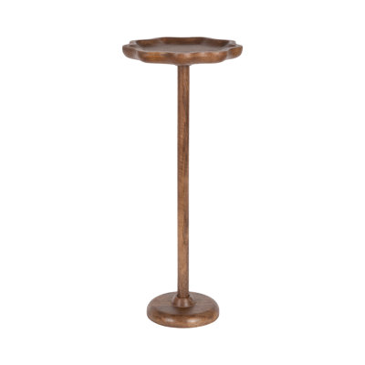 Alezar Round Wavy Wooden Drink Table