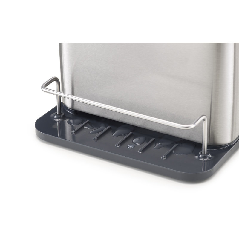 Organisateur d'évier de cuisine Surface en acier inoxydable, Noir / argent