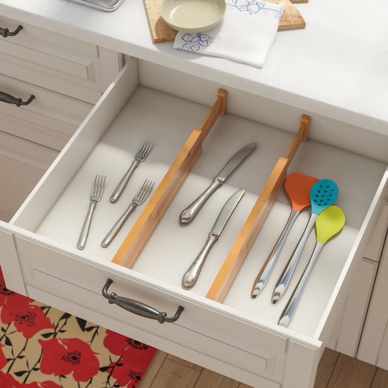 Adjustable 2 Piece Drawer Organizer Set