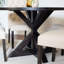 Ensemble de salle à manger 5 pièces, table à manger croisée avec 4 chaises élégantes