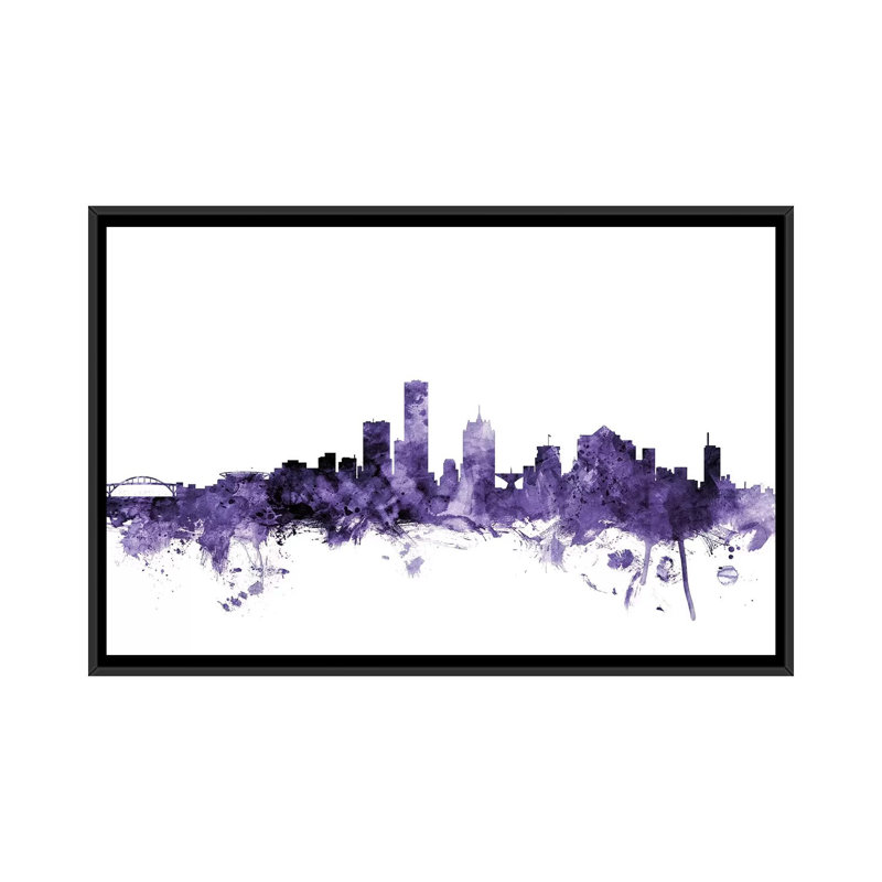 « milwaukee, wisconsin horizon » par michael tompsett, impression sur toile tendue, H 18 po x l 26 po x P 1,5 po