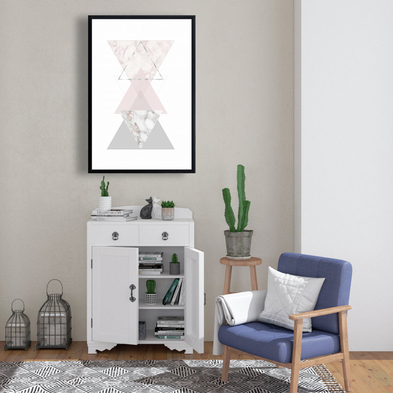 Geometric Art Print On Canvas, 36" H x 24" W