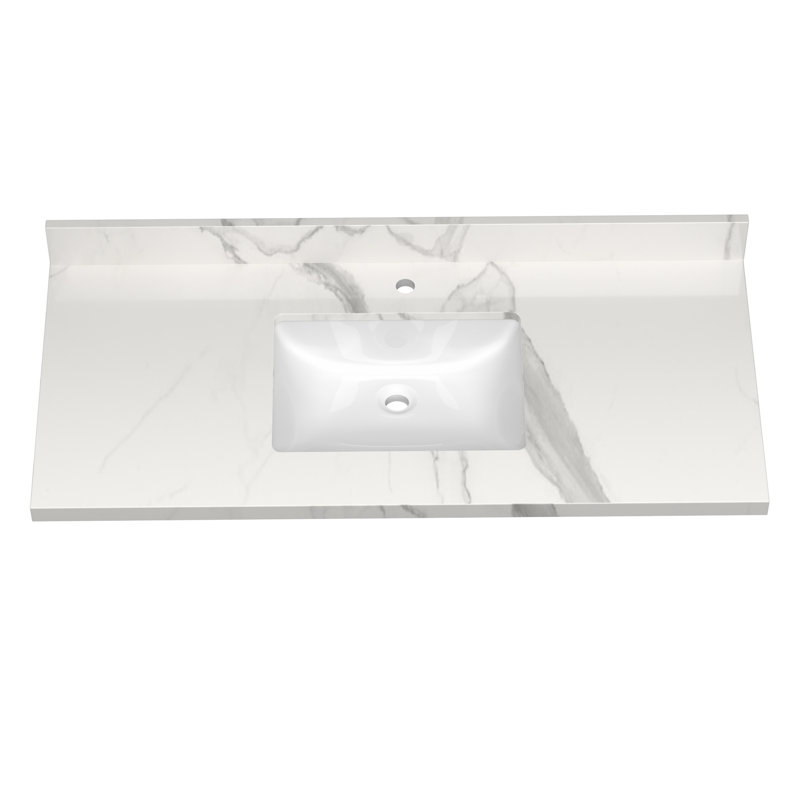 Plateau de meuble-lavabo simple 49 po avec 1 trou de robinet