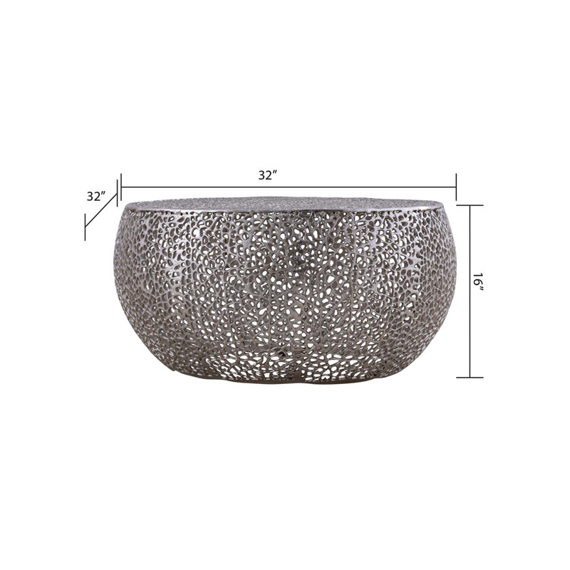 Table basse ronde, Argent argent