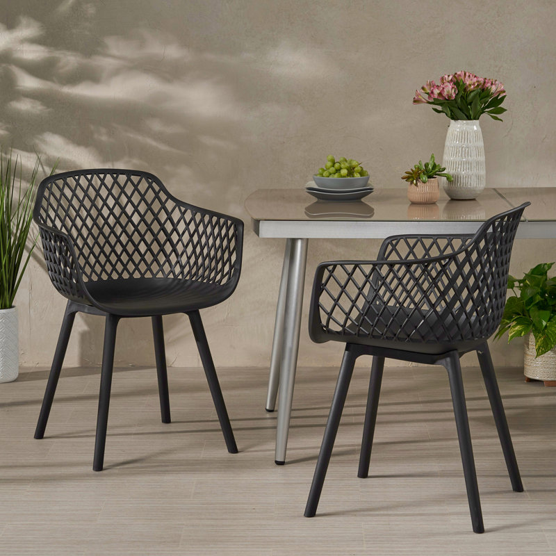 Ensemble de 2 chaises, Noir, noir, noir, noir