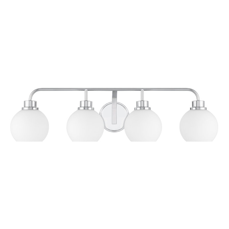 Luminaire suspendu en chrome 4 lumières Meridian, Chrome chrome