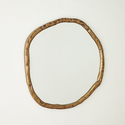 Irregular Circle Mirror-Antique Brass