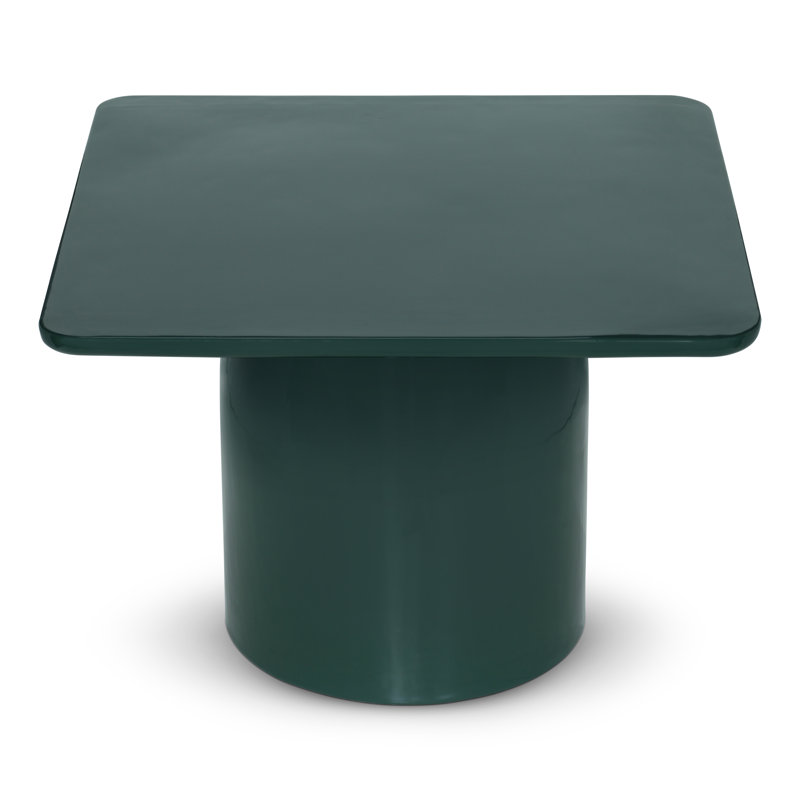 Alessia Coffee Table, Green, TALL 16.5" H x 23.75" L x 23.75" W