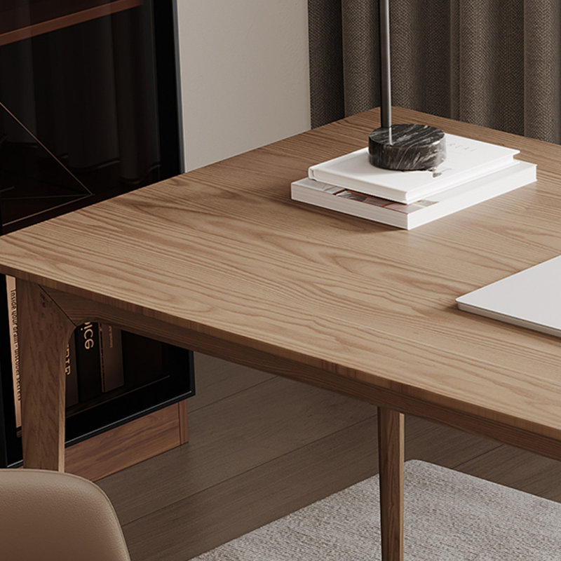 Bureau d'écriture moderne minimaliste en frêne massif, L 31,49 po x L 62,99 po