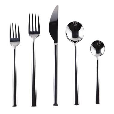 Cubit Matte Black 18/10 Stainless Steel 20 Piece Flatware Set