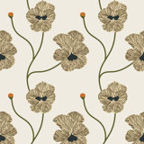 Flourish Floral Wallpaper Panel by Natalie Papier