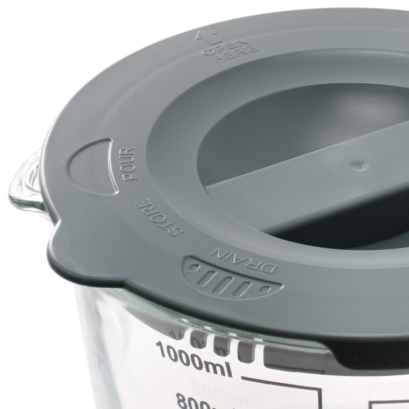 Tasse à mesurer en verre transparent avec couvercle à pression 4 tasses Oster Coolidge