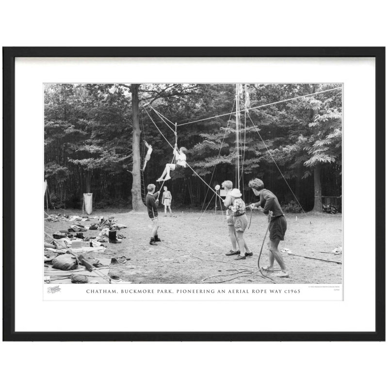 Chatham, Buckmore Park, Pioneering An Aerial Rope Way C1965 - Single Picture Frame Print, 45cm H x 60cm W x 2.3cm D