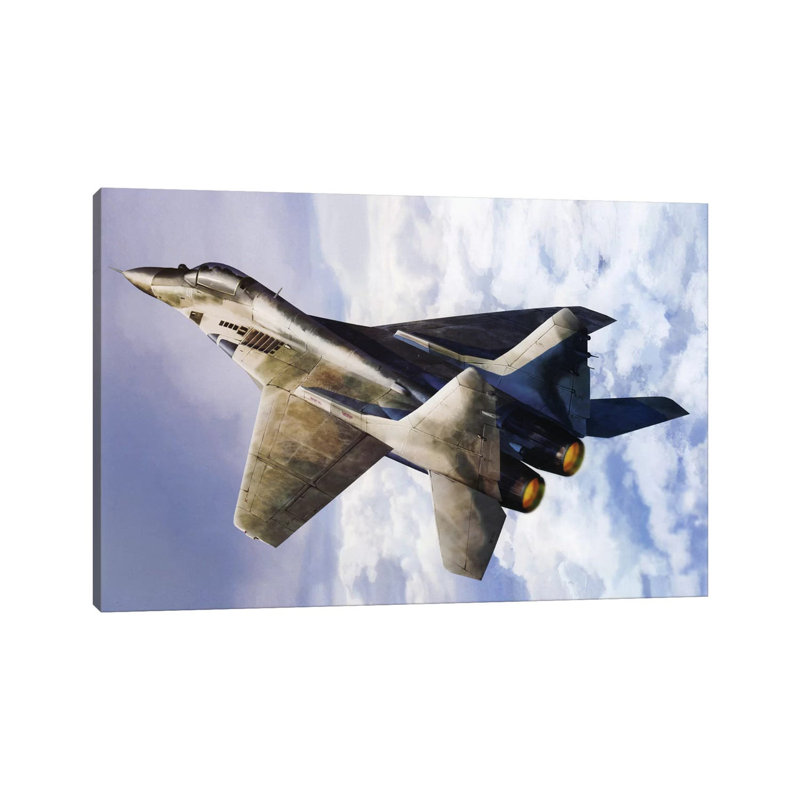 Russian Mig 29 Jet Fighter by Unknown Artist - Wrapped Canvas Print, 101.6 cm H x 66.04 cm W x 1.91 cm D