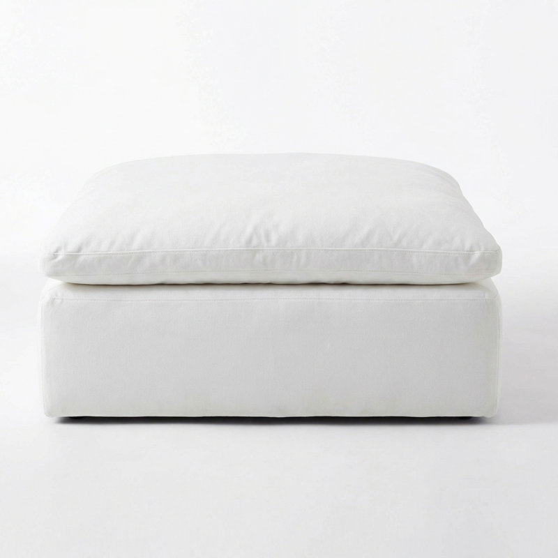  Canapé modulaire surdimensionné de 6 po avec deux repose-pieds de 132 po Mielke , Blanc