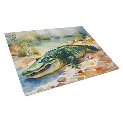 Alligator Glass Cutting Board Large