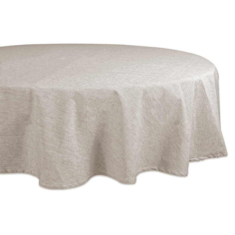 Kristina 100% Cotton Round Tablecloth, Natural