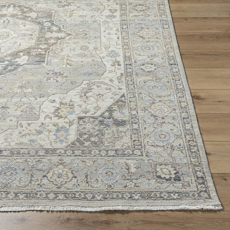 Amanat Wool Area Rug, Rectangle 6' x 9'