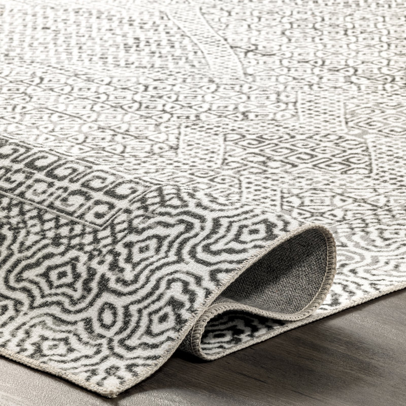 Hart SpinClean Abstract Tribal Machine Washable Area Rug, Round 6'