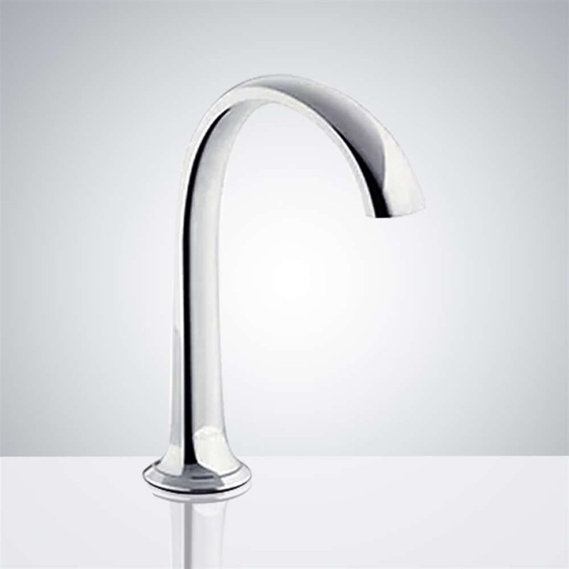 BathSelect Commercial Automatic Hands-Free Faucet – Chrome Finish with Infrared Sensor, AI Smart-Chip, Water Conservation, and Touchless Operation