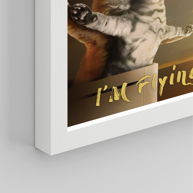 «Titanic Meow Spouf Cat» sur papier, Blanc, H 16 po x l 12 po
