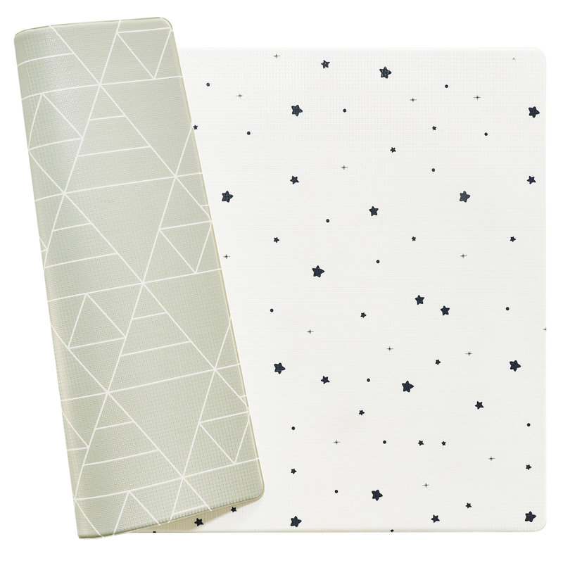 Tapis de jeu pour bébé Baby Crawling, L 8,46 po x L 56,30 po, White/Black